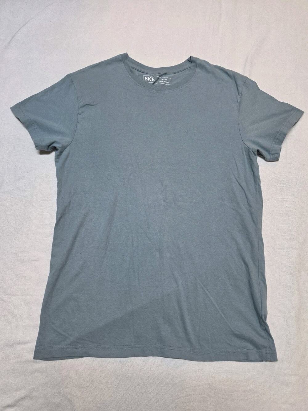 Bke Mens Short Sleeve Tshirt Greyish Blue Size L